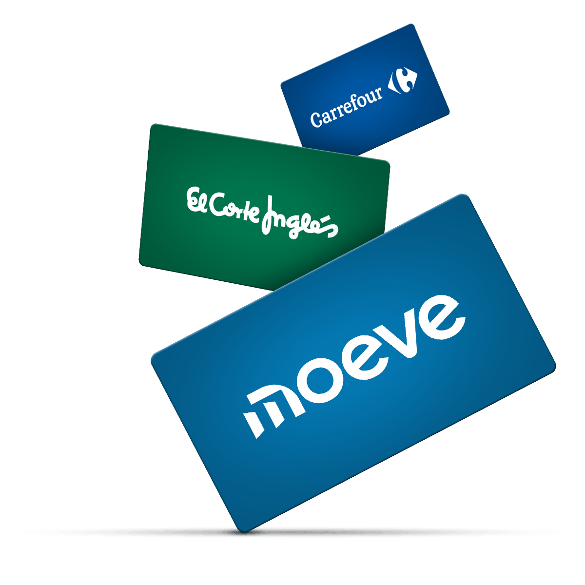 Tarjetas regalo de Moeve, Carrefour y El Corte Inglés